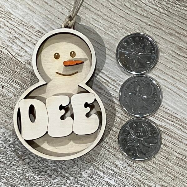 Customized Snowperson Mini Ornament - Image 2